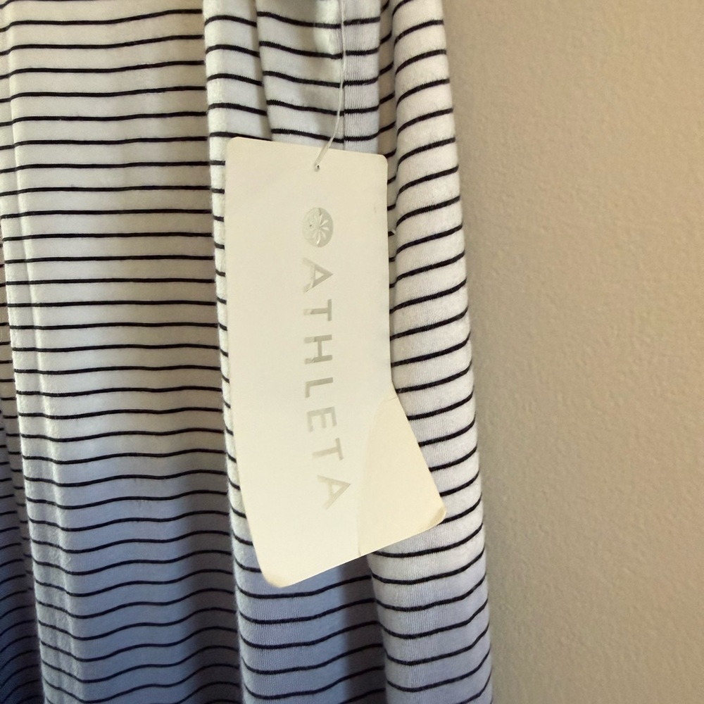 Athleta White/Blue Ombré Striped Sun-kissed Dress - Picture 10 of 12